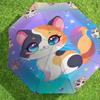 1pc Kawaii Cat Rainbow Pattern Umbrella Design Automatic Opening and Closing Umbrella, High-quality Travel Umbrella,  c1128271