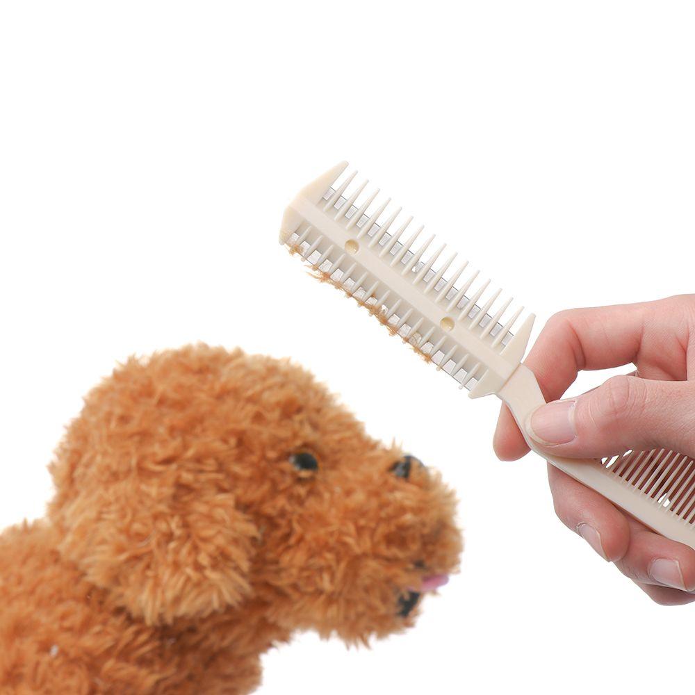 Convenient Professional Razor Fur Cleaner Hairdressing Tool Disassembled Pet Hair Trimming Grooming Comb Dog Scissor Cat Brush