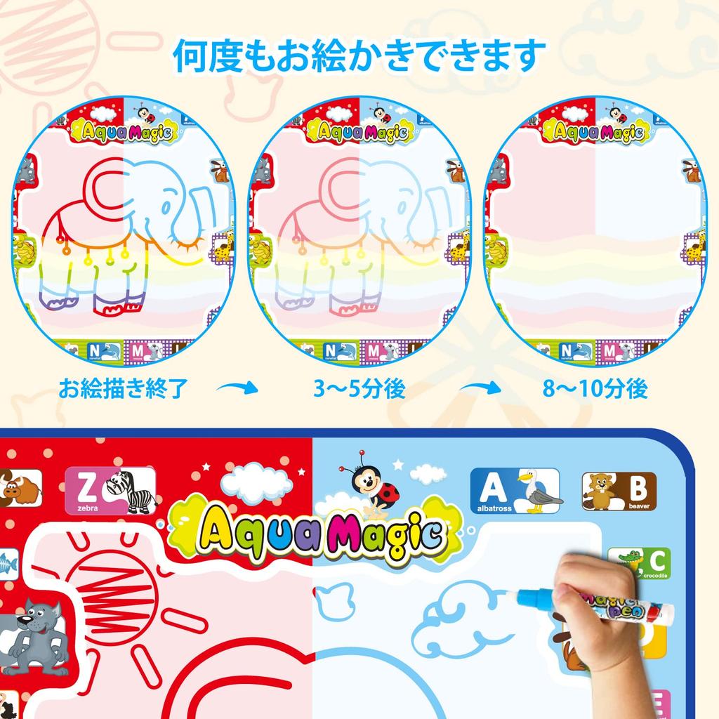 Jasonwell Wassermal-Spielzeug zum Malen mit Wasser für pädagogisches Spielzeug für Mädchen und jedes Alter Weihnachten Japanische Verpackung und Bedienungsanleitung enthalten Blatt,