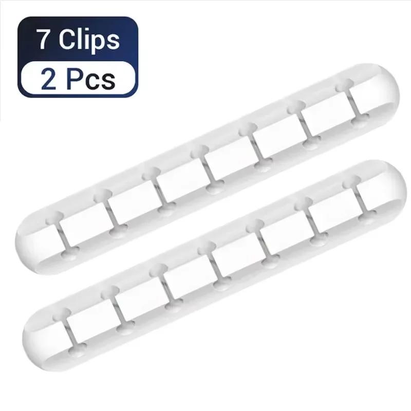 2 Pezzi Organizzatore Cavi Gestione Porta Cavi Flessibile Avvolgicavo USB Ordinato Clip in Silicone Per Mouse Tastiera Auricolari Protezione