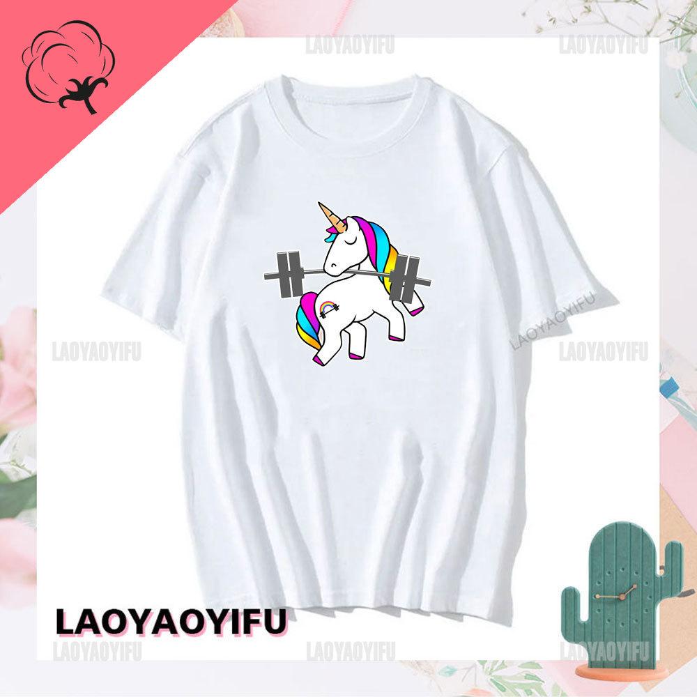 GYM Muscle Training Crossfit Rainbow Horse Tshirt Zombie Deadlift Weightlifting Halloween Fitnes Man Clothes Bodybuilding Tees