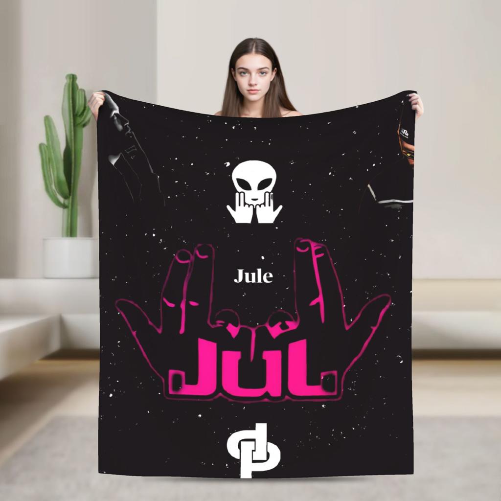 Jul French Rapper Album Warm Comfy Blanket For Chair Sofa Bed Novelty Throw Blanket Spring Travel Office Flannel Bedspread