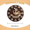 Coffee Cup Wall Clock Hanging Decor 2D Ornament Farmhouse Collection Wooden Quiet for Kitchen
