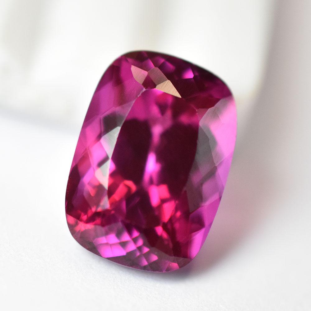 Natural Pink Ruby Loose Gemstone 11.45 Ct Cushion Cut Mozambique for Jewelry Making and Crafts