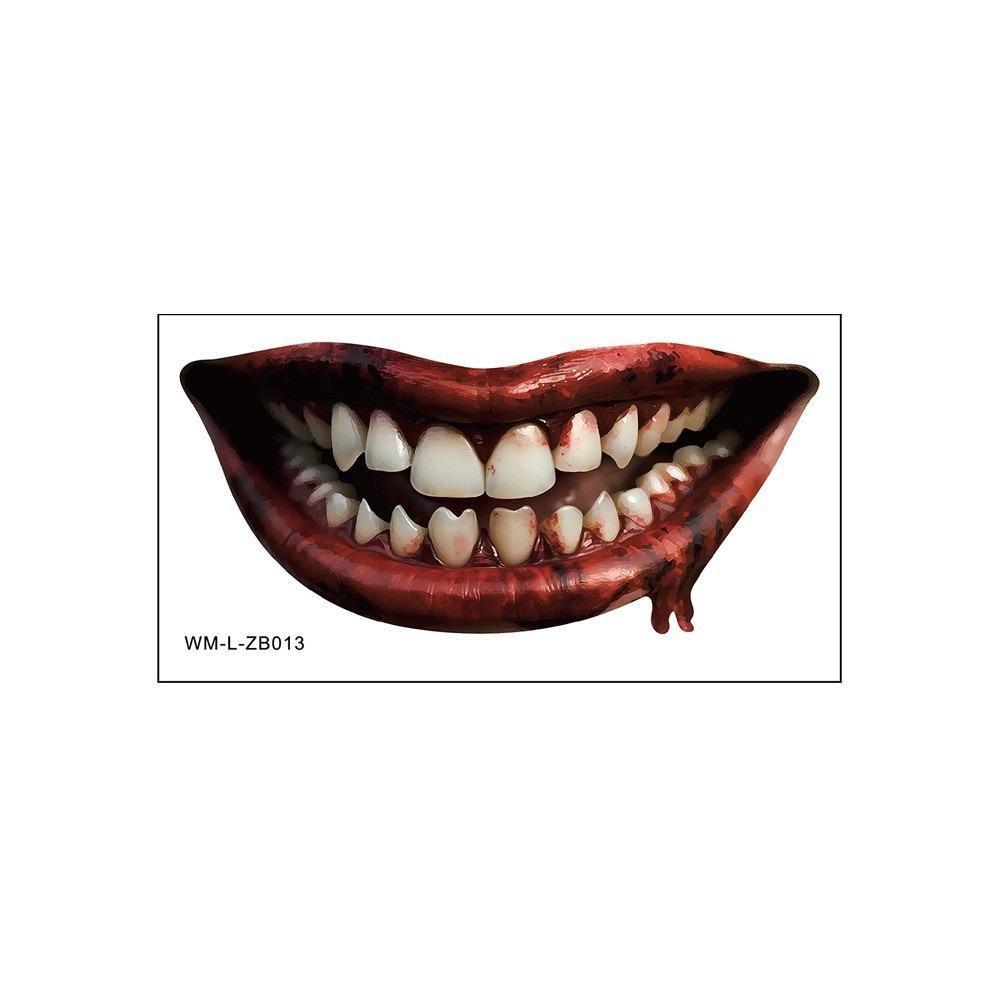Long-lasting Zombie Cosplay Props Waterproof Bloody Makeup Tattoo Sticker  Party Supplies