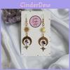 Bohemian Water Drop Crystal Moon Earrings With Handmade Design For Holiday Fashion