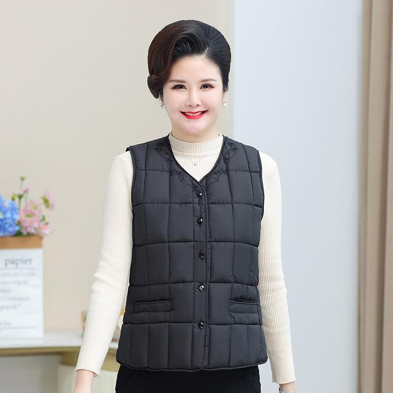 Close-fitting vest women's short autumn and winter wear cardigan vest to keep warm women's inner vest liner
