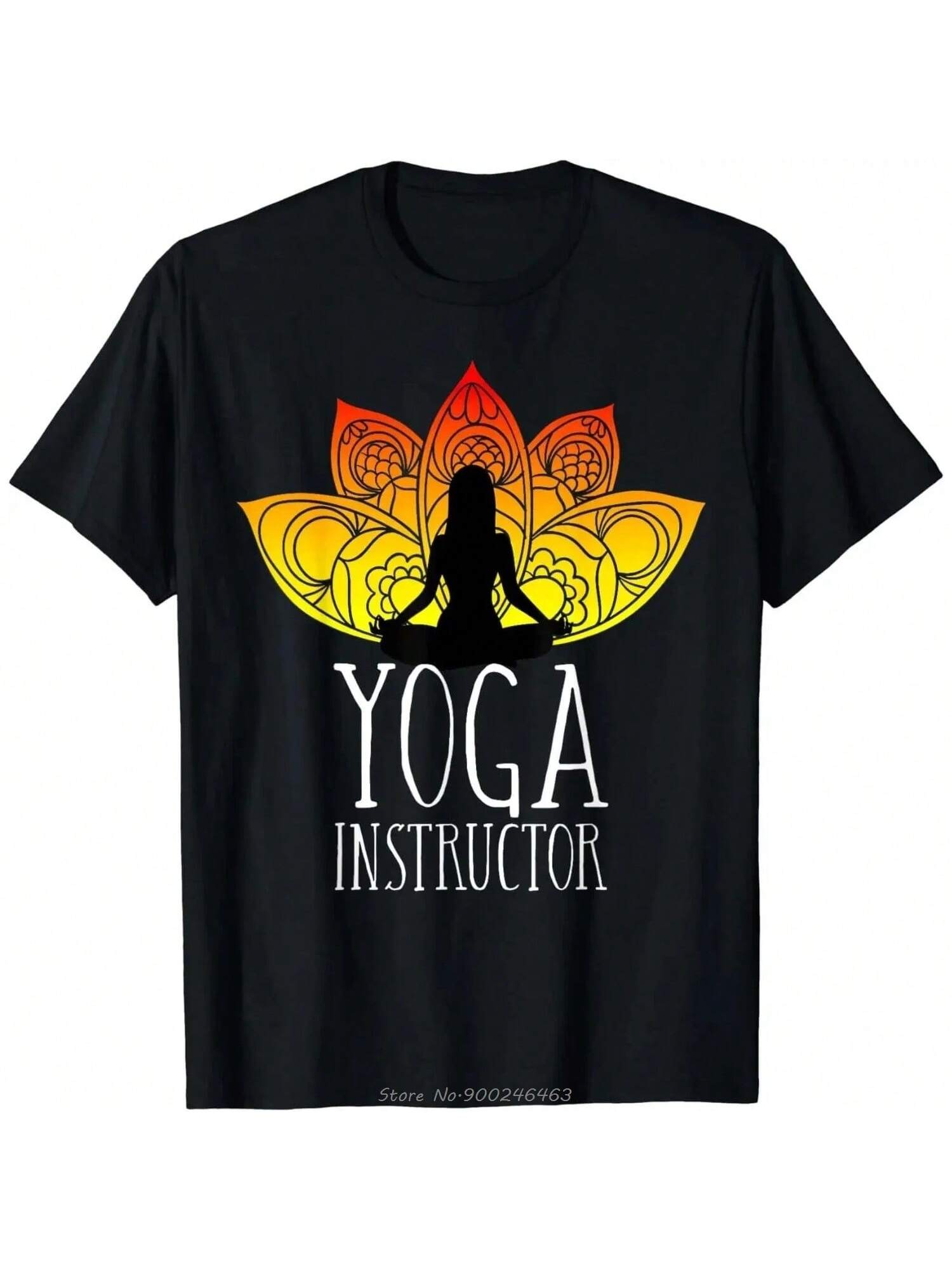Yoga Instructor Trainer Teacher Namaste Zen Mindfulness Yoga T-Shirt Summer Casual T Shirt Fashion Short Sleeve Fitness Tshirt S разноцветный