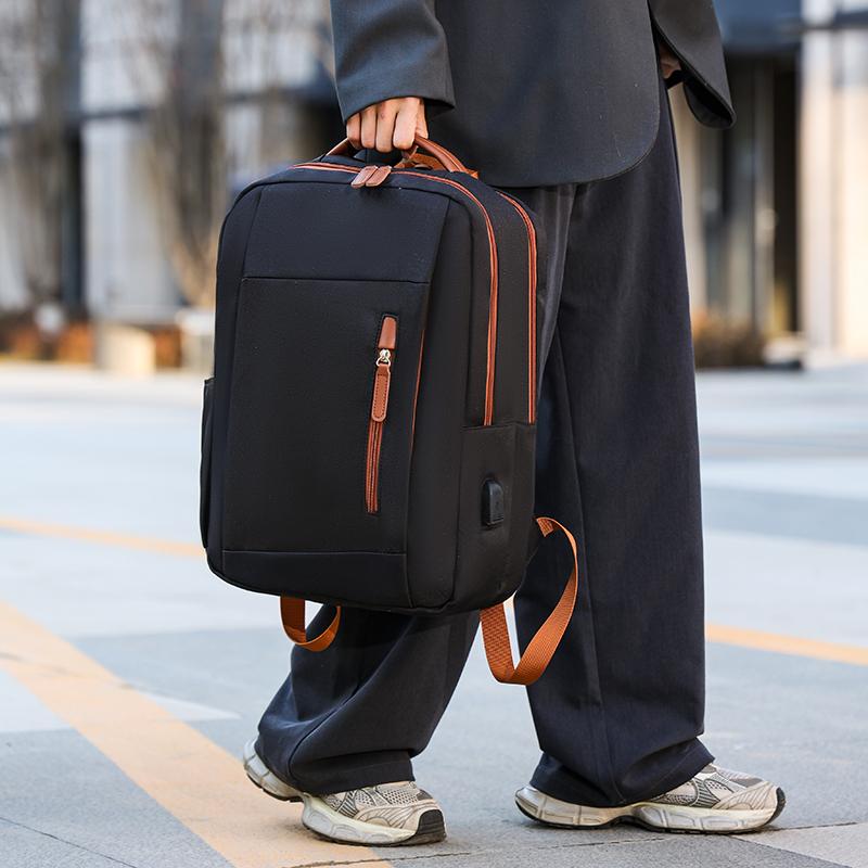 Unisex Large Capacity Laptop Backpack – Waterproof Nylon Travel School Bag for Students & Commuters