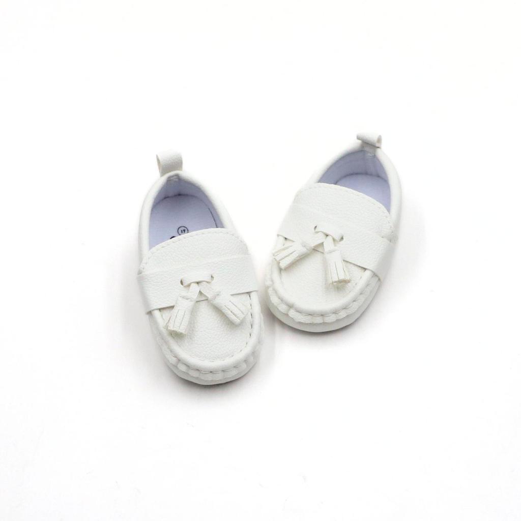 Comfortable Soft Sole Leather Infant Loafers for Ages 0-1.5 Years