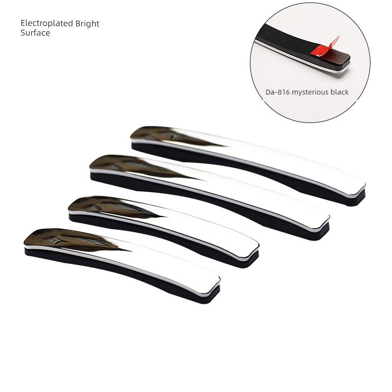 Fouring Automobile Anti-Collision Bars Car Door Plating Scratch-Resistant Tape 3M Adhesive Screen Protector Bump Proof Pieces Da-816 Electroplated Black Base