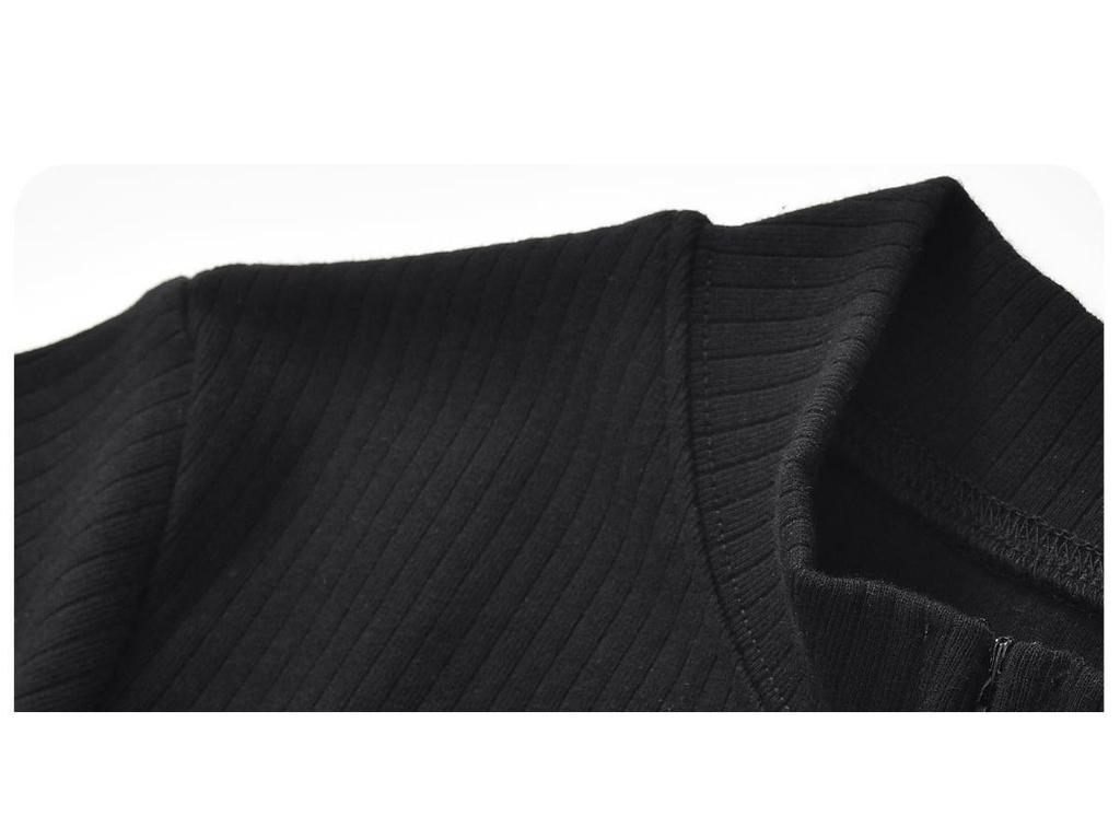 Women's Black Bodycon Inner Dress - Sexy Spring, Summer, Autumn Overcoat Base 2025