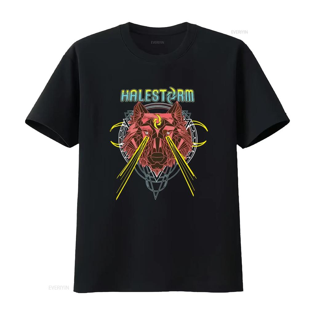 Halestorm Tour 2019 Rock Band Baumwolle Schwarzes T-Shirt Alle Größen Verfügbar Vintage Weich Lässig Stilvoll Grafik Atmungsaktiv