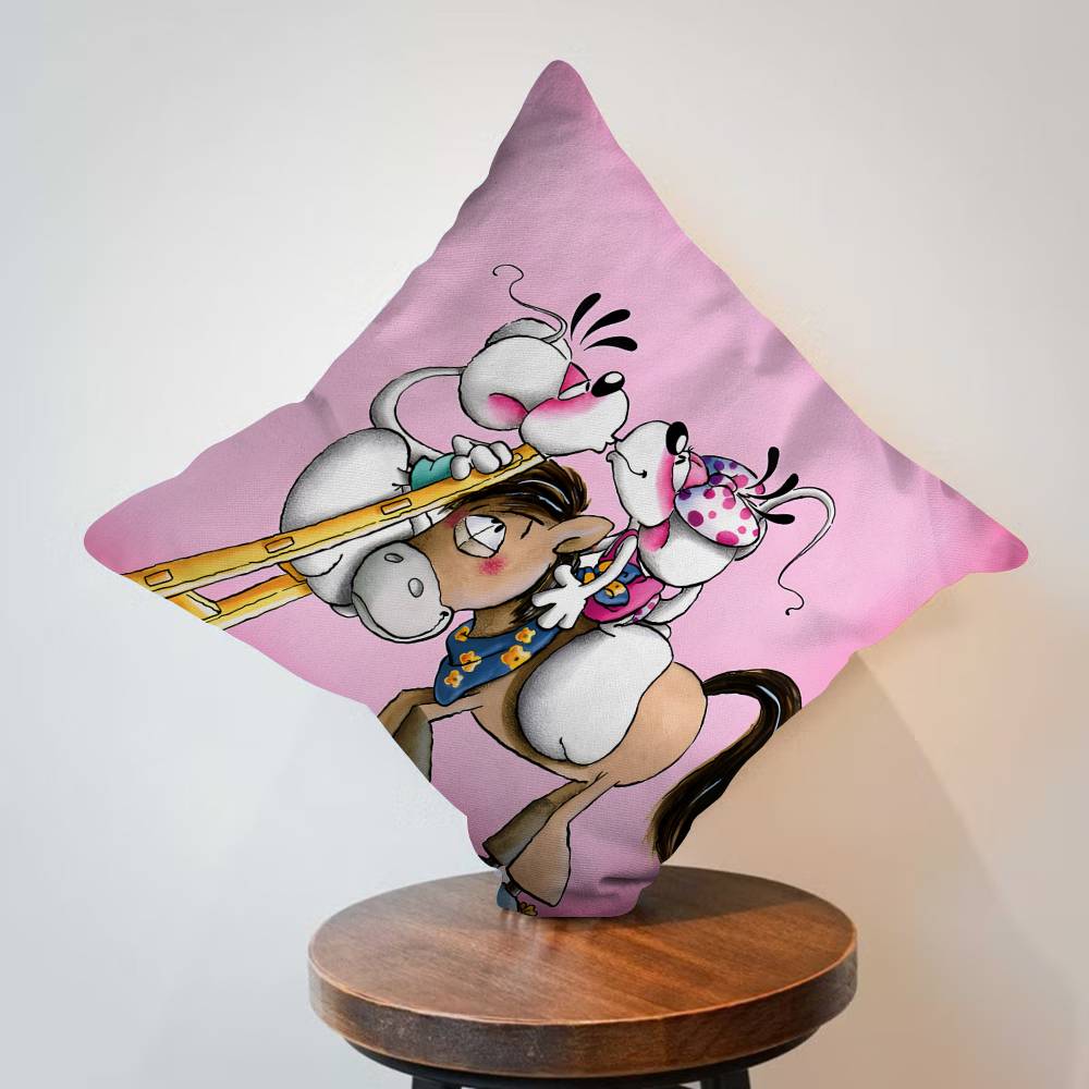 Character Diddl Cute Maple Design Cushion Cover Happy Autumn Harvest Decor Holiday Decorati Pillow Cover
