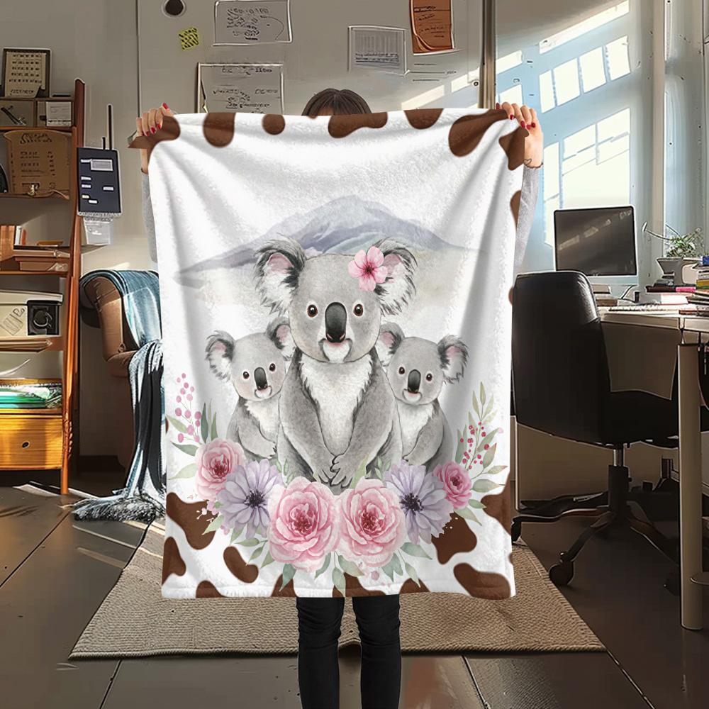 1PC Animals and textures Print FlAannel Blanket, High quality Comfortable for All Seasons, Home Decor, Warmth and Comfort