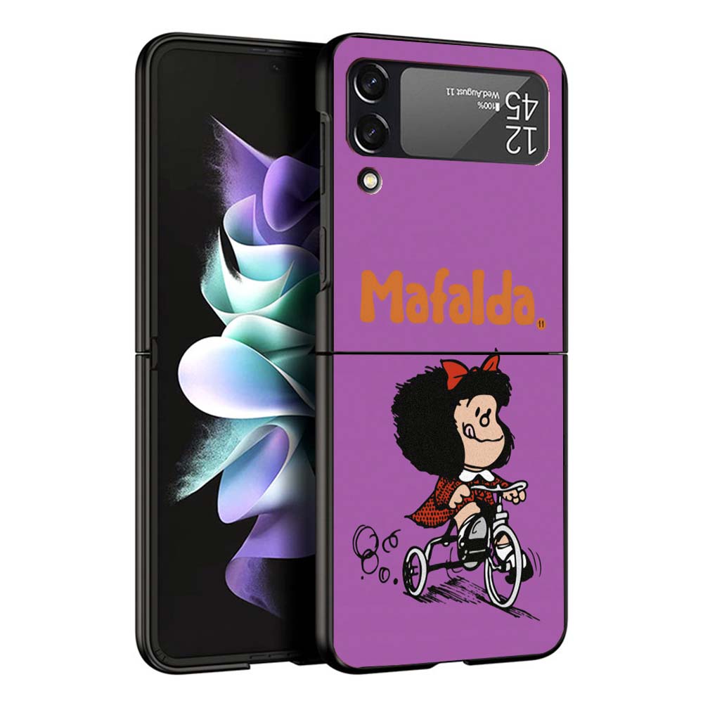 Mafalda Cartoon Phone Case For Samsung Galaxy Z Flip7 Flip6 5G Flip5 Flip4 Flip3 ZFlip 7 6 3 4 5 Shockproof Back Cover Galaxy Z