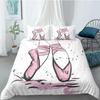 Capa de edredom para meninas dançando balé, lindas bailarinas, conjunto de cama para meninas 135, capa de edredom rosa, cama de solteiro, princesa, HomeTextiles