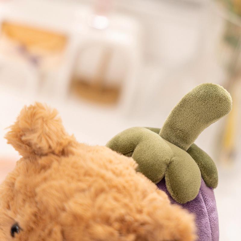 2026 Eggplant Bear & Rabbit Plush Doll - Soft Comfort Dress-up Toy