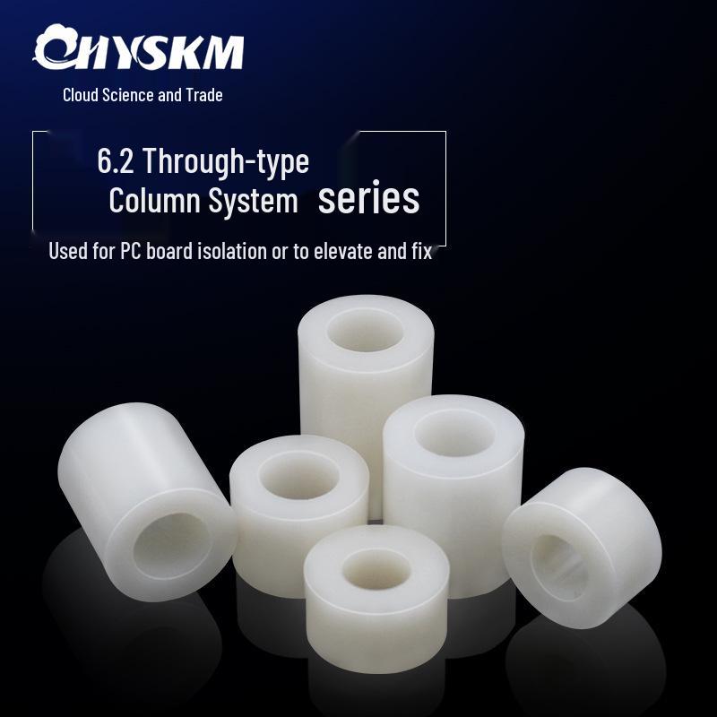 ABSM6 Round Plastic Through-Hole Spacer, Double Isolating and Heightening Support Column, Pack of 1000