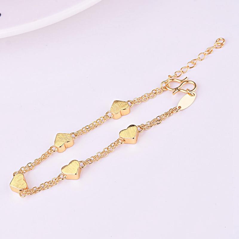 Simple Heart Ankle Layering Pendant Anklet Beaded Foot Jewelry Summer Beach Anklets On Foot Ankle Bracelets for Women Leg Chain