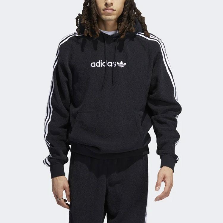 adidas Originals Unisex 3-Stripes Hoodie Black H31236