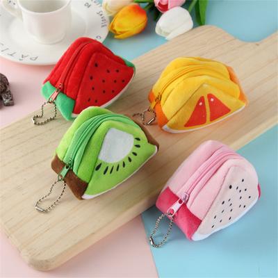 Portamonete Creativo Peluche Frutta Cartoon Borsa Portaoggetti Appeso alla Cartella Regali per le Feste dei Bambini