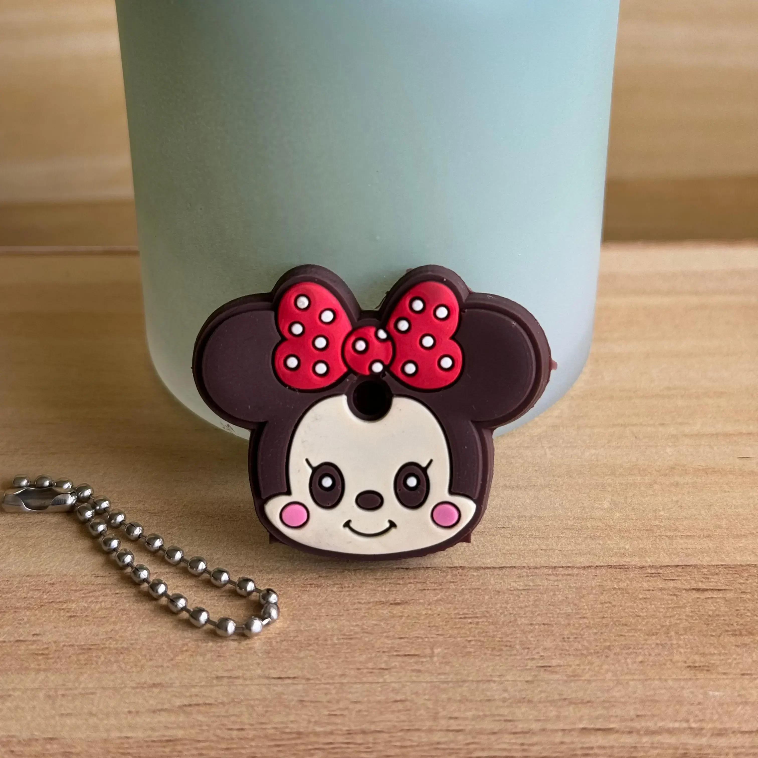 

New Stitch Minnie Key Chains Spider Cartoon Keychain Cat Key Cover Caps Car Keychain Key Ring Holder Women