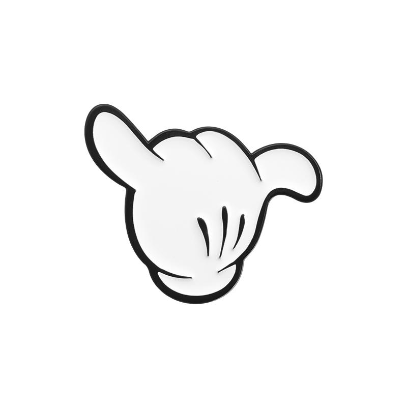 Cartoon Vingergebaar Love You Broche Emaille Pin Creatieve Metalen Decoratie Broche Rugzak Revers Badge Sieraden Cadeau voor Vrienden