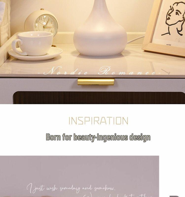 Nordic Minimalist Dimmable Glass Bedside Lamp: Modern, Warm, and Eye-Protecting