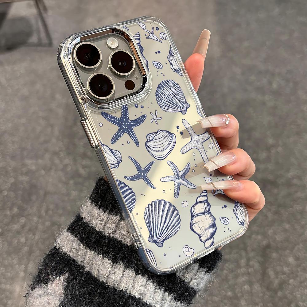 Seashell Starfish Pattern Phone Case For Google Pixel 10 9 8 7 8A 9A XL Pro 4G 5G Transparent Soft Silicone TPU Back Cover