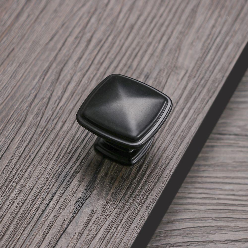 Black Series Einzelbohrung Griff Rund Quadratisch Schrank Garderobenschrank Kommode Küchenschubladengriff Mit Schraube Vielfalt Stil