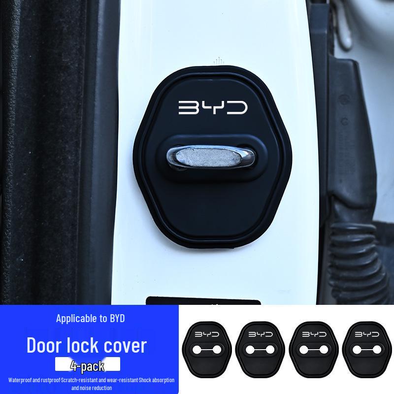 Car Door Lock Cover: Full Wrap Silicone Shock Absorption Pad