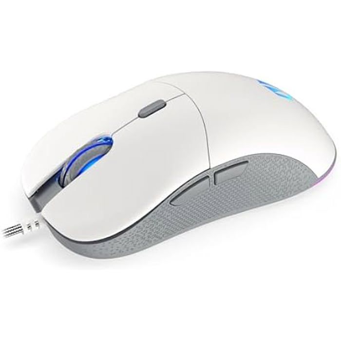 Souris De Jeu - ENDORFY - GEM Onyx White - 8000 DPI - Éclairage RVB - 67g