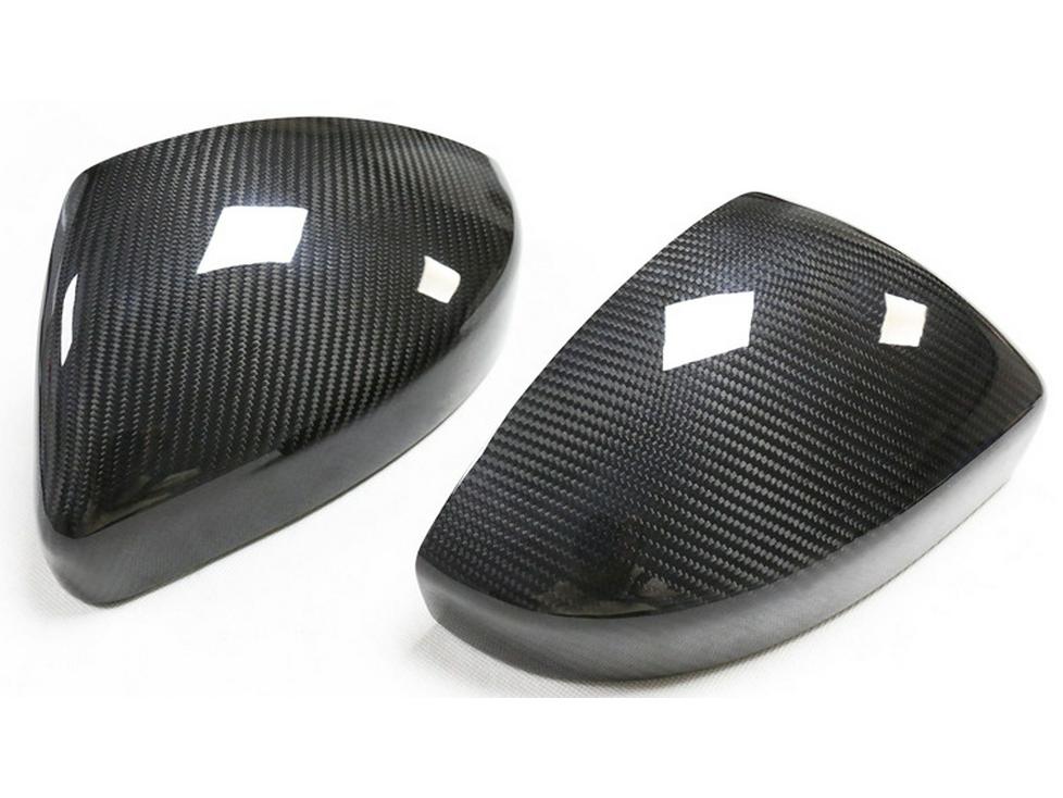 Highly Popular Dry Carbon Fiber Stick-on Mirror Covers for Jaguar F-PACE and E-PACE.