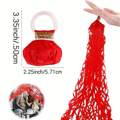 Rote Handwerfer Konfetti Roter Konfetti-Knaller Handwerfer Kein Durcheinander Magische Papierknaller Festliche Atmosphäre Verstärker