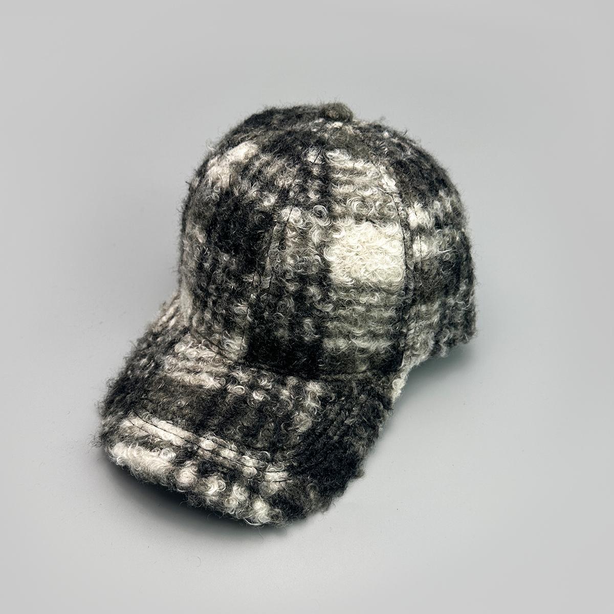 

Retro Check Leopard Print Baseball Hats Autumn And Winter Unisex Sunshade Warm Hardtop Versatile Classical Fashion Peaked Caps 52-60cm