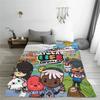 Toca Boca Collage Blanket Sofa Cover Flannel Summer Digital Toy Gift for Kid Portable Throw Blanket for Home Outdoor Bedspreads