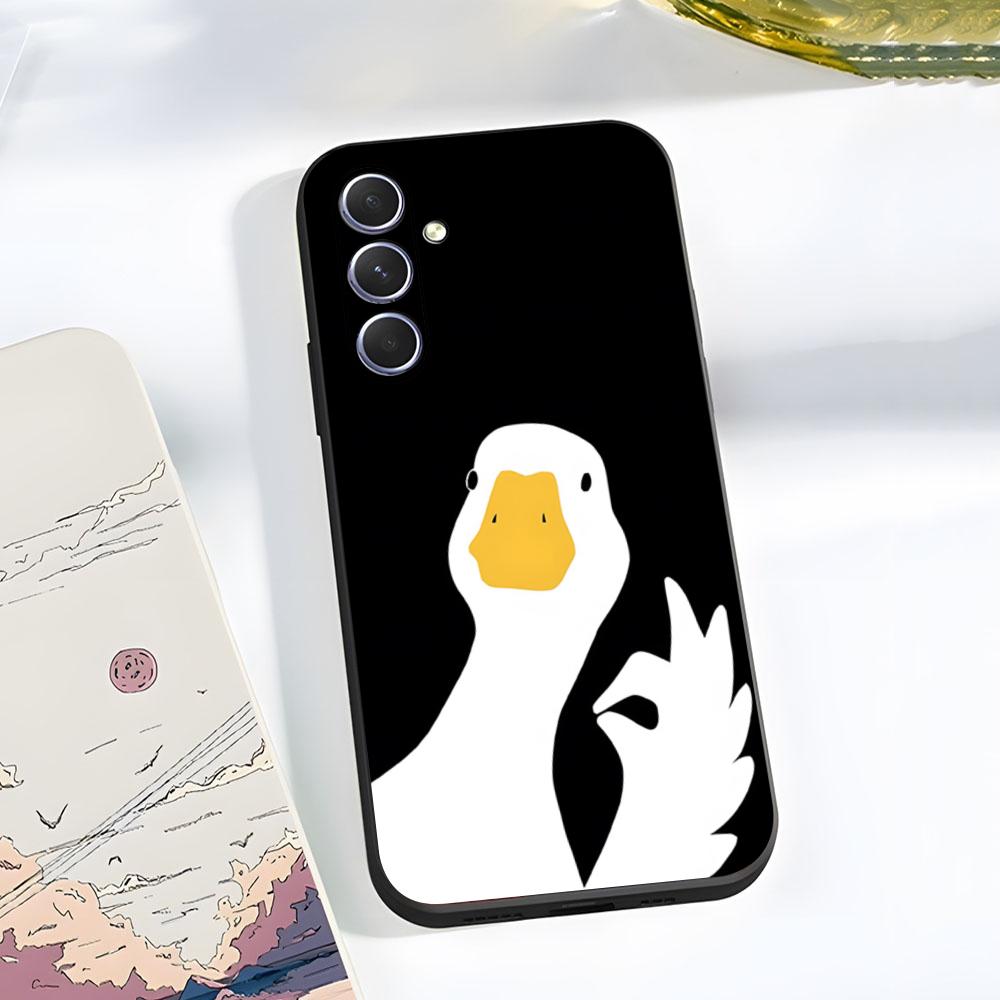 

Смешной D-Утка Гусь Мем Чехол для Телефона Для Samsung A56 A36 A26 A16 A15 A25 A35 A55 A14 A34 A24 A54 Черный Мягкий Чехол Samsung A36