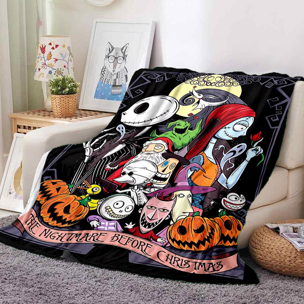 1 szt. Koc The Nightmare Before Christmas Miękki i Wygodny Codzienny Ciepły Kemping Podróż Boże Narodzenie Halloween Prezent Xmas M924227
