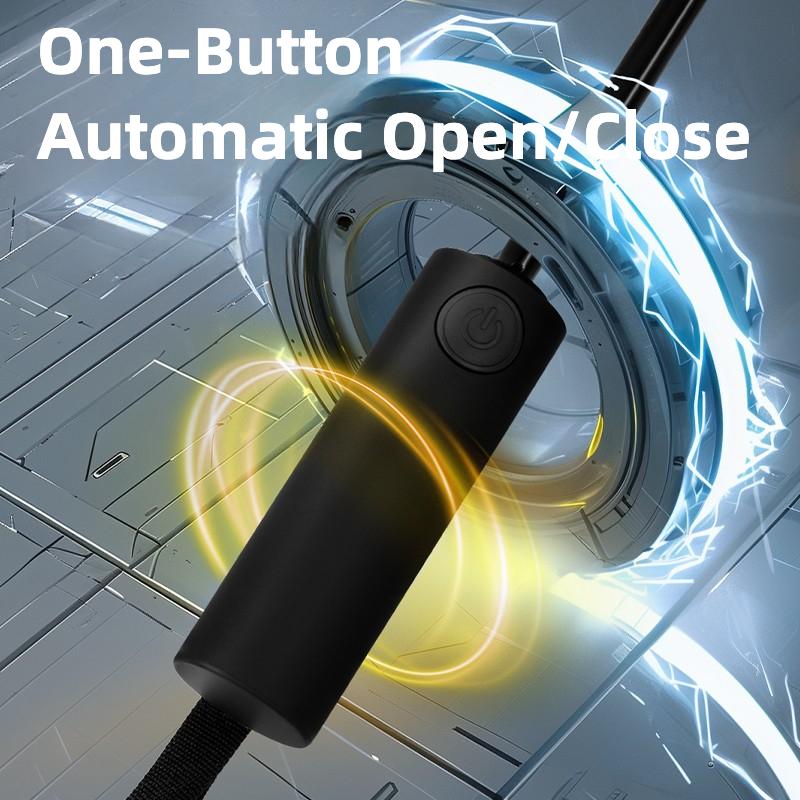 Winddichter Automatikschirm 112 Verstärkte Fiberglasrippen, Sturmsicher UV 50+ für Männer Frauen, Kompakte Faltbare Sonnenregenschirme