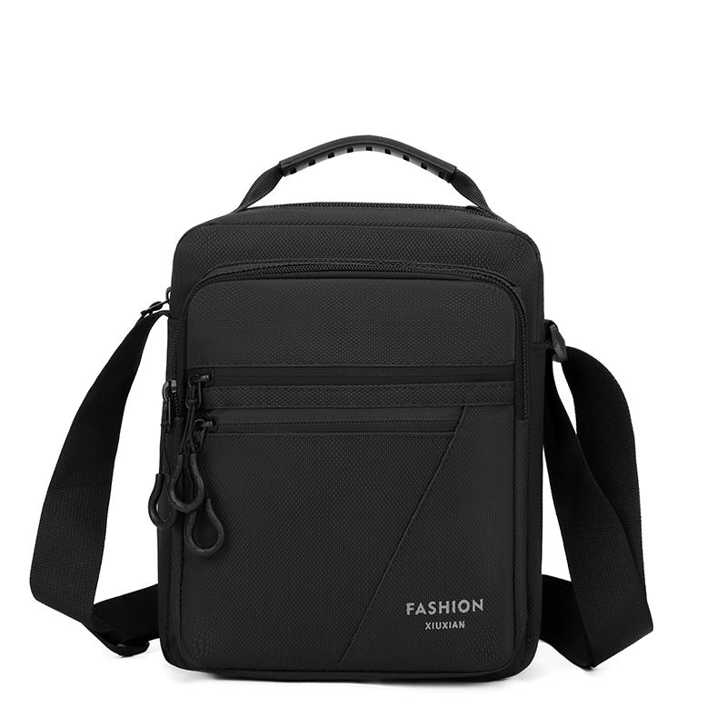 Large Capacity Business Crossbody Bag Water-Repellent Wear-Resistant Handbag Men's Commuter Shoulder Bag