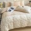Double-Sided Thickened Milk Fleece Bed Four-Piece Coral Flannel Quilt Cover Light Luxury Premium Bedding Sheets