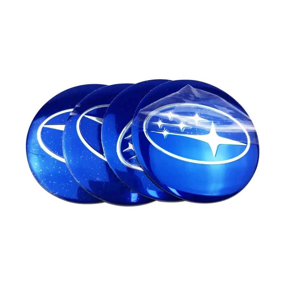 4pcs 56mm Car Wheel Center Hub Caps Sticker for Subaru Outback Legacy Forester Impreza Tribeca WRX BRZ STI Accessories