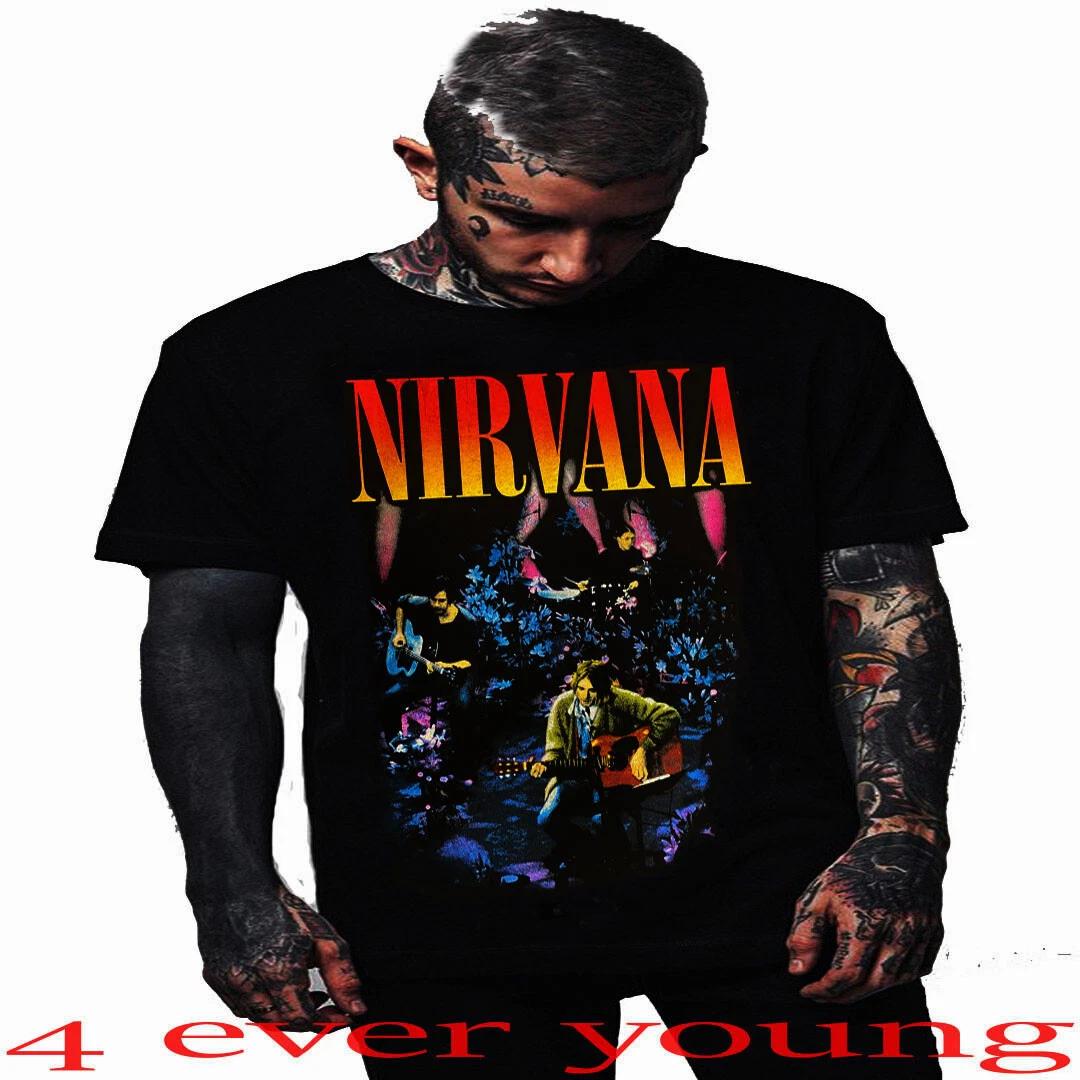 NIRVANA UNPLUGGED PUNK ROCK GRUNGE T-Shirt Men s SIZES S