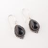 Black Tourmaline Gemstone 925 Sterling Silver Handmade Jewelry Boho Earrings1.6" EE-164-28