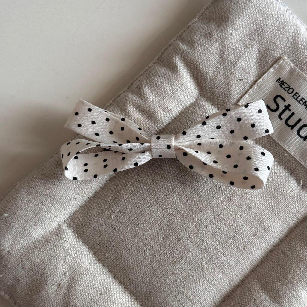 French Black & White Polka Dot Bow Hair Claw – Versatile Fashion Shark Clip