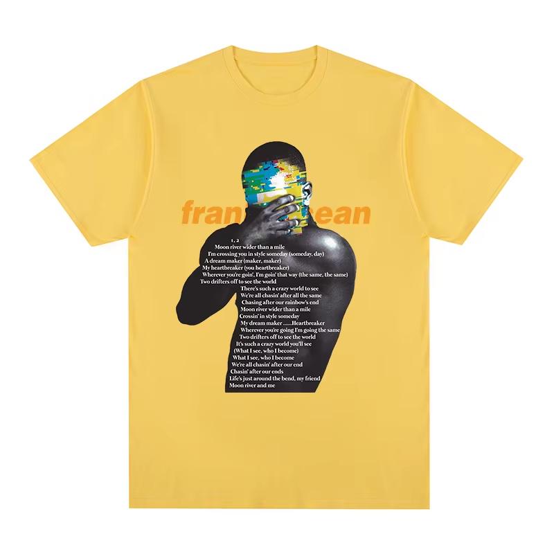 Nouveau T-shirt en Coton Hommes & Femmes avec Frank Ocean Blonde Fun Harajuku Hip-Hop Rapper Musique Impression Graphique T-shirt Femmes Et Hommes