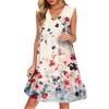 Women's Casual Fashion Breathable V-neck Vest With Pockets Floral Holiday Dress
