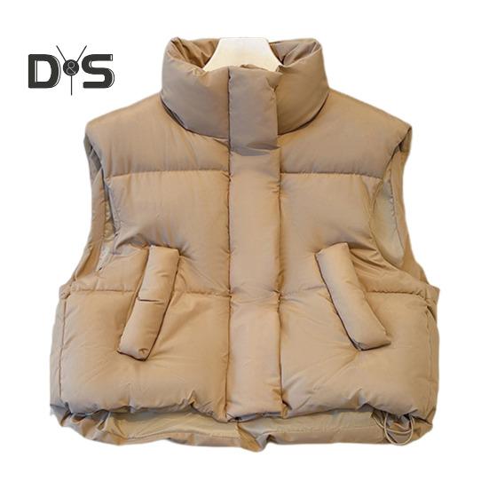 Zimowy damski płaszcz ze stójką, zapięcie na zamek błyskawiczny, długie rękawy, jednokolorowy, wiatroszczelny, zatrzymujący ciepło, ocieplany, męski, dopasowany krój, kurtka outdoorowa