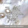 Japanese Style Pure White Nail Art Pearls - Mixed Sizes, Semi-Circular Ornaments